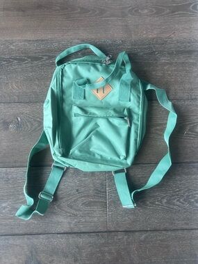 Teal Mini Backpack with Front Zipper Pocket